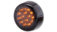800Wx800H-1139372-3 HIGHSIDER Smart Micro Disc LED Indicator Body Black / Lens Smoked (Pair), Front & Rear