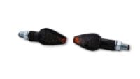 HIGHSIDER Smart Peak LED Indicator Body Black / Lens Smoked (Pair), Front & Rear