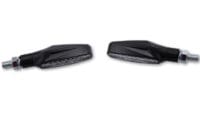 800Wx800H-1139700-2 HIGHSIDER Smart Stix LED Indicator Body Black / Lens Clear (Pair), Front & Rear