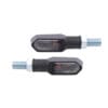 HIGHSIDER Smart Namiko-TS LED Indicator Body Black / Lens Smoked (Pair), Front & Rear
