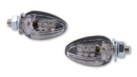 800Wx800H-1139711-1 HIGHSIDER Smart Drop LED Indicator Body Black / Lens Clear (Pair), Front & Rear