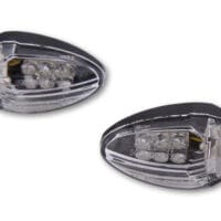 800Wx800H-1139711-1 HIGHSIDER Smart Drop LED Indicator Body Black / Lens Clear (Pair), Front & Rear