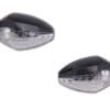 800Wx800H-1139711-2 HIGHSIDER Smart Drop LED Indicator Body Black / Lens Clear (Pair), Front & Rear