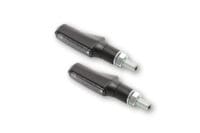 HIGHSIDER Smart Shorty-Fin LED 3in1 Indicator Taillight Combination Body Black / Lens Smoked (Pair), Rear