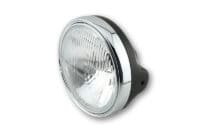 HIGHSIDER smart 7 Inch LTD Headlight H4 Black H4 insert With embossed Glass, E-Approved (1pc)