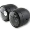 HIGHSIDER smart Headlight Twin LED (3-1/2") Black Side Mount, E-Approved (1pc)