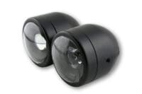 HIGHSIDER smart Headlight Twin LED (3-1/2") Black Side Mount, E-Approved (1pc)
