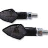 HIGHSIDER Smart Rock LED Indicator Body Black / Lens Smoked (Pair), Front & Rear