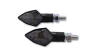 HIGHSIDER Smart Rock LED Indicator Body Black / Lens Smoked (Pair), Front & Rear