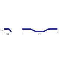 HIGHSIDER pro Roadster L01 Handlebar Black 1 Inch, 90 mm