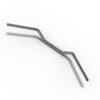 HIGHSIDER pro Steel Handlebar, Flat Track Z14B, 25,4 mm (1"), grip area 22,2 mm (7/8"), Chrome, TUeV-part type approval