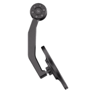 HIGHSIDER pro Conero Black-Edition, Bar End Mirror with LED Indicator, Matt-Black (1pc.)