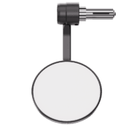 HIGHSIDER pro Conero Black-Edition, Bar End Mirror with LED Indicator, Matt-Black (1pc.)