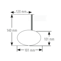 HIGHSIDER smart Circula-P, Bar End Mirror, Matt-Black, Short (1pc)