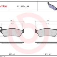 BREMBO Remblokken van gesinterd metaal - 07BB0459