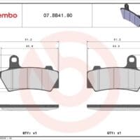 BREMBO Remblokken van gesinterd metaal - 07BB4180