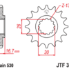 JT SPROCKETS Staal geluidsarm voortandwiel 333 - 530