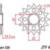 JT SPROCKETS Staal geluidsarm voortandwiel 406 - 520