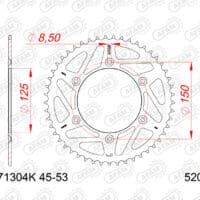 800Wx800H-1149060001-1 AFAM Staal standaard achtertandwiel 71304K - 520