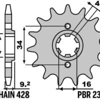 800Wx800H-1149260001-1 PBR Standaard voortandwiel 2361 - 428