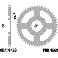 PBR C45 Standaard staal achtertandwiel 4669 - 428