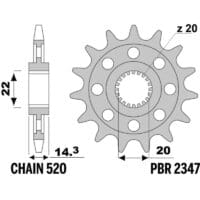 800Wx800H-1149601001-1 PBR Staal standaard voortandwiel 2347 - 520