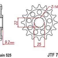 800Wx800H-1149603001-1 JT SPROCKETS Staal standaard voortandwiel 782 - 520