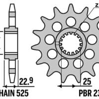 800Wx800H-1151194001-1 PBR staal standaard voor tandwiel 2373 - 525