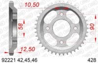 800Wx800H-1151544001-1 AFAM Standaard staal achtertandwiel - 428