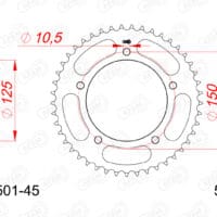 800Wx800H-1151547001-1 AFAM Standaard staal achtertandwiel - 520