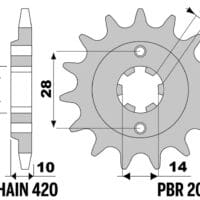 800Wx800H-1151592001-1 PBR staal standaard voor tandwiel 2065 - 420