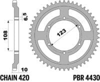 800Wx800H-1151593001-1 PBR Standaard achtertandwiel staal - 420