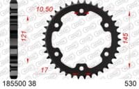 800Wx800H-1151605001-1 AFAM Standaard achtertandwiel staal - 530