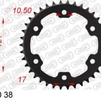 800Wx800H-1151605001-1 AFAM Standaard achtertandwiel staal - 530