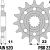 PBR Standaard voortandwiel staal - 520