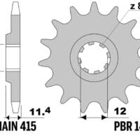 800Wx800H-1153252001-1 PBR Standaard voortandwiel staal - 415