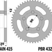 PBR Standaard achtertandwiel staal - 415