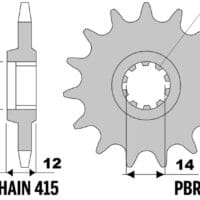 800Wx800H-1153260001-1 PBR Standaard voortandwiel staal - 415