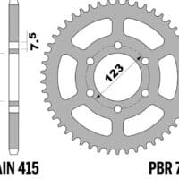 PBR Standaard achtertandwiel staal - 415