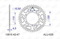 800Wx800H-1153371001-1 AFAM Standaard achtertandwiel aluminium - 525