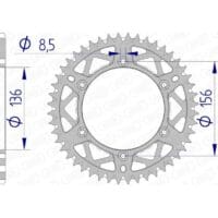 800Wx800H-1153372001-1 AFAM Standaard achtertandwiel aluminium - 520