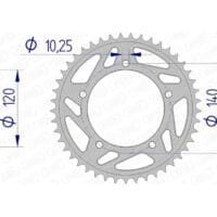 AFAM Aluminium ultralicht achtertandwiel 15605K - 520
