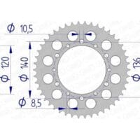 800Wx800H-1153374006-1 AFAM Standaard achtertandwiel aluminium - 520