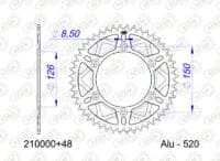 800Wx800H-1153382006-1 AFAM Standaard achtertandwiel aluminium – 520
