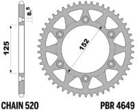 800Wx800H-1153387001-1 PBR C45 Standaard staal achtertandwiel - 520