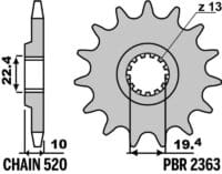 800Wx800H-1155199001-1 PBR Staal geluidsarm voortandwiel - 520