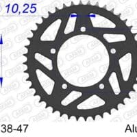 800Wx800H-1155273001-1 AFAM Standaard achtertandwiel aluminium - 520