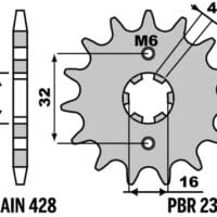 800Wx800H-1156103001-1 PBR Staal standaard voortandwiel 2348 - 428