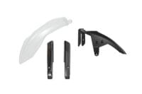 RACETECH Voorspatbord + vorkbeschermers set – Wit/Zwart