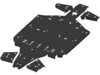 IRON BALTIC Complete skidplateset - Polaris Ranger 1000 - kunststof